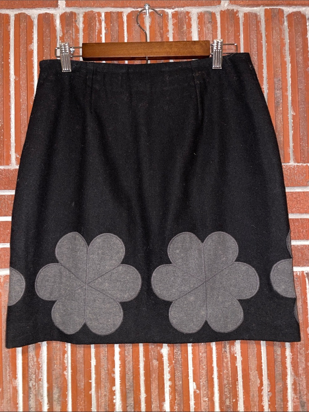 Boden women’s A line wool felt satin lined skirt